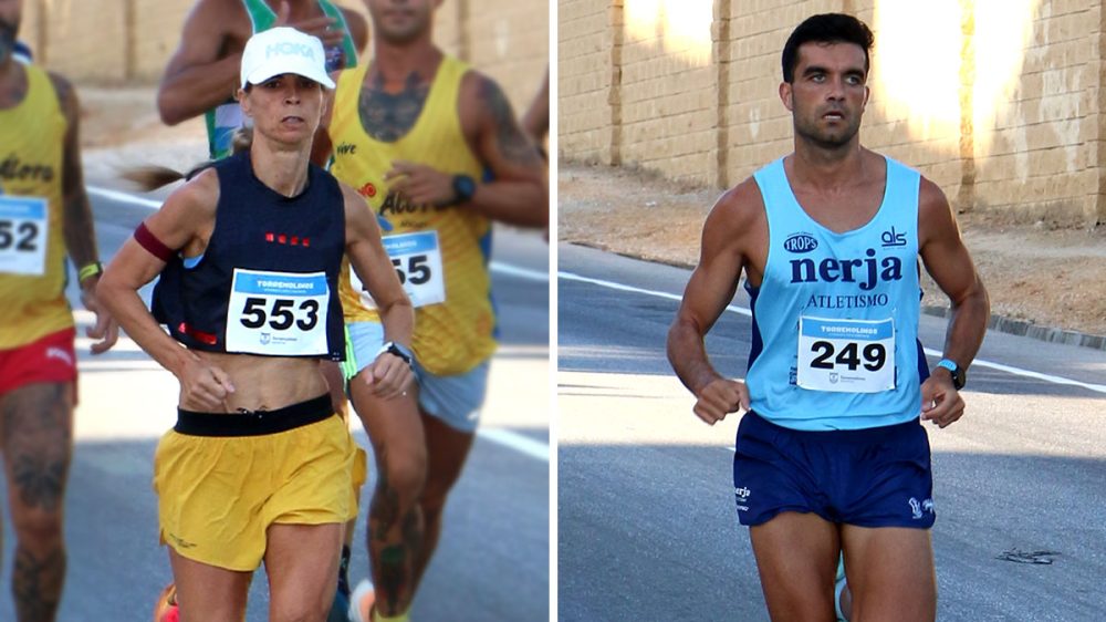 Cristina-Salazar-y-Pablo-Comino-ganadores-de-la-carrera-popular-san-miguel-de-torremolinos